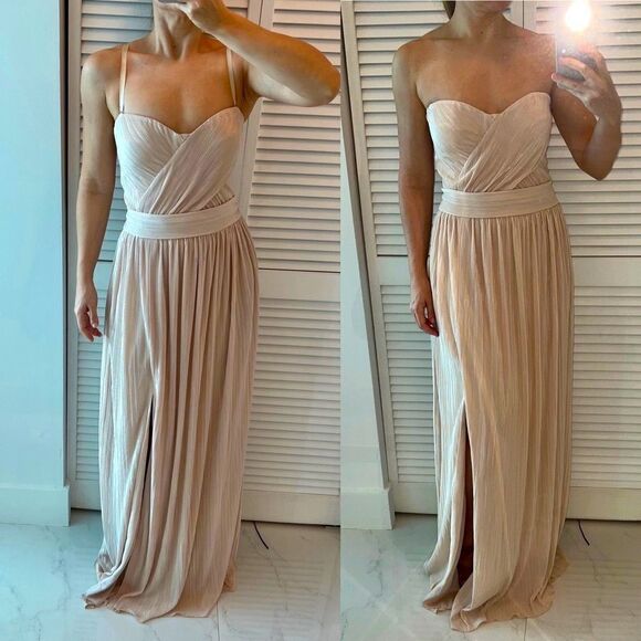 ✨NWT Jonathan Simkhai Corset Sexy Leg Slit Removable Straps / Strapless Gown Sz - Picture 2 of 15